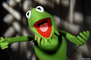 Unlike Kermit the Frog — who is a frog (and green) — the human has ...