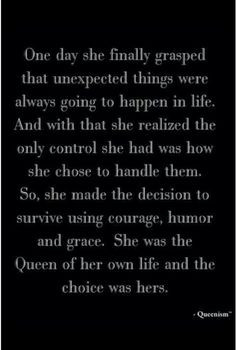Motivational Monday! Queen quote, Aim to be gracious! More