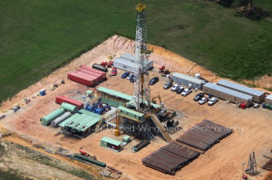 Texas Energy, Oil and Gas Well Drilling Site Aerial Photographer Image