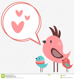 Royalty Free Stock Photography: Cute birds singing songs