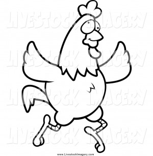 chicken wing clipart clip art of a black and white chicken running and