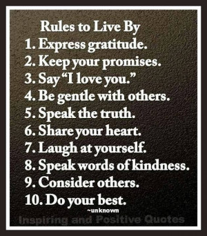 Rules to Live By