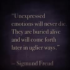 Freud Quote. Advice. Wisdom. Life lessons. Repressed emotions.