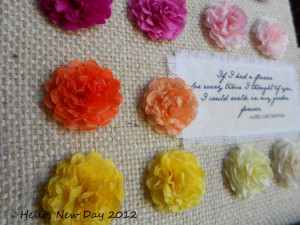 Tissue Paper Flower Art - Mother's Day Gift Idea
