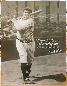 Babe-Ruth-Sports-Baseball-Quote-No-Fear-Vintage-Advertising-Tin-Sign ...
