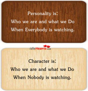 Personality Vs Character