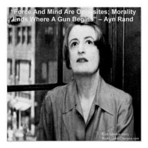 Ayn Rand Graphic & Famous Quote Poster Poster