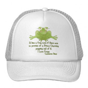 Kiss A Frog Cameron Diaz Quote Mesh Hat