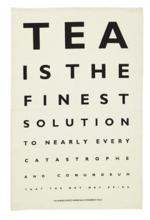 Tea Eye Test Linen Tea Towel