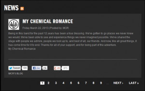 My Chemical Romance MCR broke up