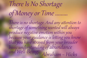 Abraham Hicks quote from Money and the law of attraction cards