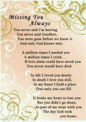 miss you so much ... Not a day goes by I don't miss you SAE