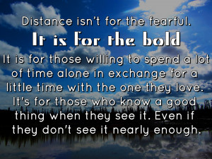 ... mean being inseparable it means being separated and nothing changes