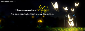 Beautiful Butterly Wings Quote Facebook Cover Photo