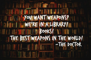 books, doctor who, weapons