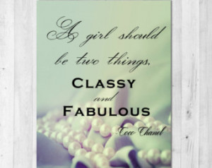 Coco Chanel Quote Print - Two sizes available ...