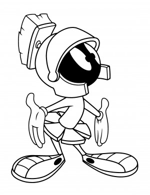 Kleurplaat Marvin the Martian