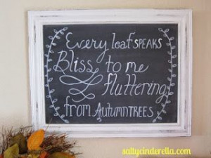 fall chalkboard, autumn quote