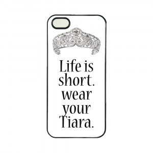 STYLISH GIRLY TIARA QUOTE Cell Phones Cover Case for Apple iPhone 4 4s ...