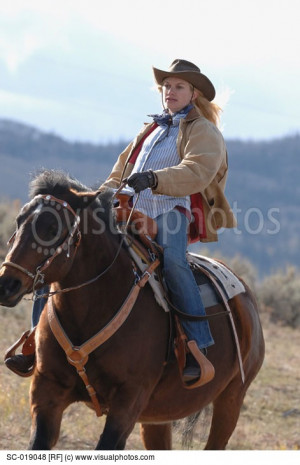 Cowgirl On her Horse