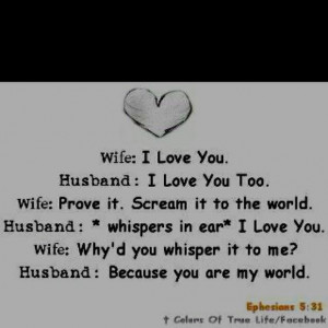 love you husband i love you too wife prove it scream it to the world ...