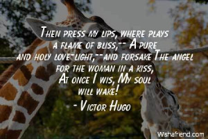 kisses-Then press my lips, where plays a flame of bliss,-- A pure and ...