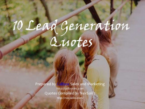 Inspiring Lead Generation Quotes