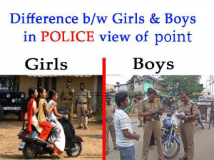 boys vs girls difference funny with police