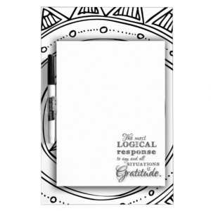 Gratitude Quote Inspirational Blessing Mandala Art Dry-Erase ...