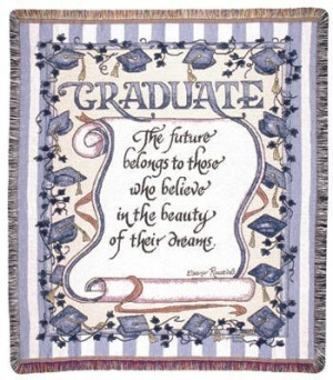 Graduate Eleanor Roosevelt Quote Tapestry Throw Blanket 50