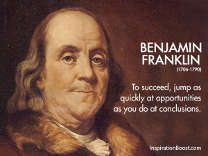 Benjamin Franklin Quick Quotes