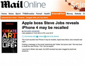 Daily Mail quotes 'Fake Steve Jobs' in iPhone 4 recall rumour