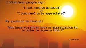 Do you deserve to be loved ?
