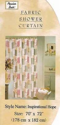 NIP .INSPIRATIONAL SAYINGS LOVE HOPE FABRIC SHOWER CURTAIN