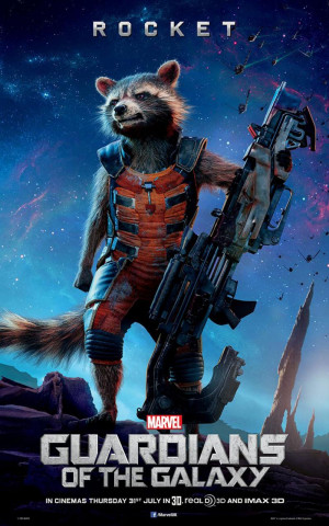 Rocket Raccoon in the movie