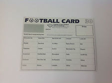 25 x 30 TEAM FOOTBALL FUNDRAISING SCRATCH CARDS GREAT QUALITY