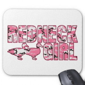 Redneck Girl Pink Camouflage Ducks Mousepad