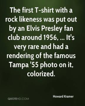 with a rock likeness was put out by an Elvis Presley fan club around ...