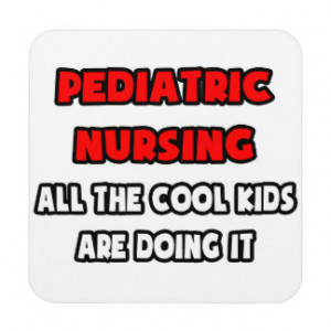 Funny Pediatric Nurse Shirts and Gifts Drink Coasters