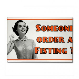 50S Gifts > 50S Magnets > funny fisting retro Rectangle Magnet