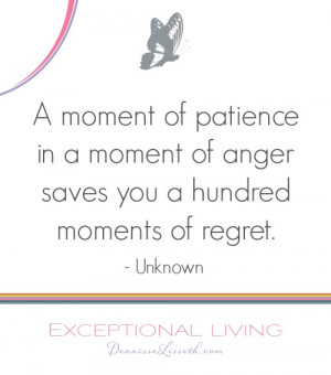 moment of patience in a moment of anger saves you a hundred moments ...