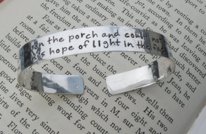 Custom Literary Quote Cuff Bracelet