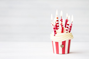 Happy Birthday – Cupcakes with Candles, Cute Images