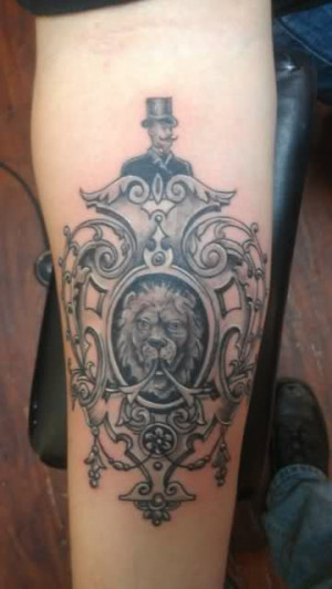 Heart of a lion/little lion man tattoo...love this minus the gentleman ...