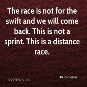 Life Not a Race Quote