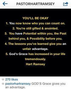 You'll be okay...Pastor Hart Ramsey