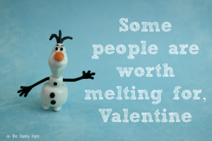 ... needed to be the theme of my special Elsa toy Valentine’s Day card