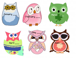 Birthdays Of The Month Clip Art For each month as well as