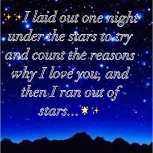 Reasons why I love you, stars, quotes