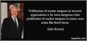 Proliferation of nuclear weapons to terrorist organisations is far ...